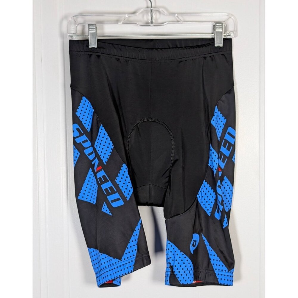 SPONEED Cycling Padded Bike Shorts Mens Size XL Blue Black Bicycle Compression
